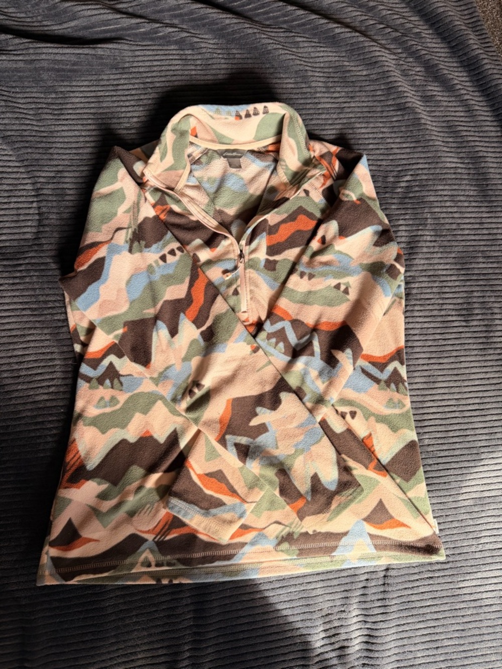 Eddie Bauer Half-Zip Fleece in Camouflage Pastels
